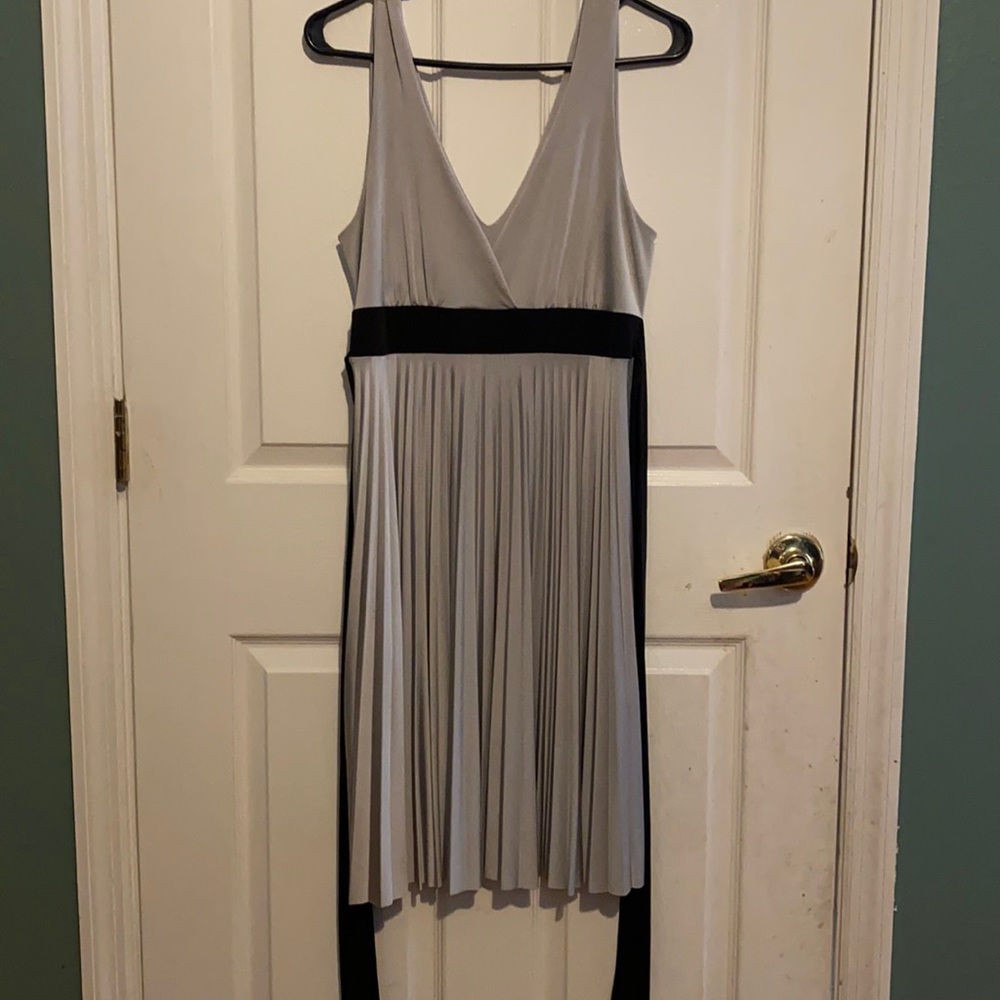 Silver and black dress